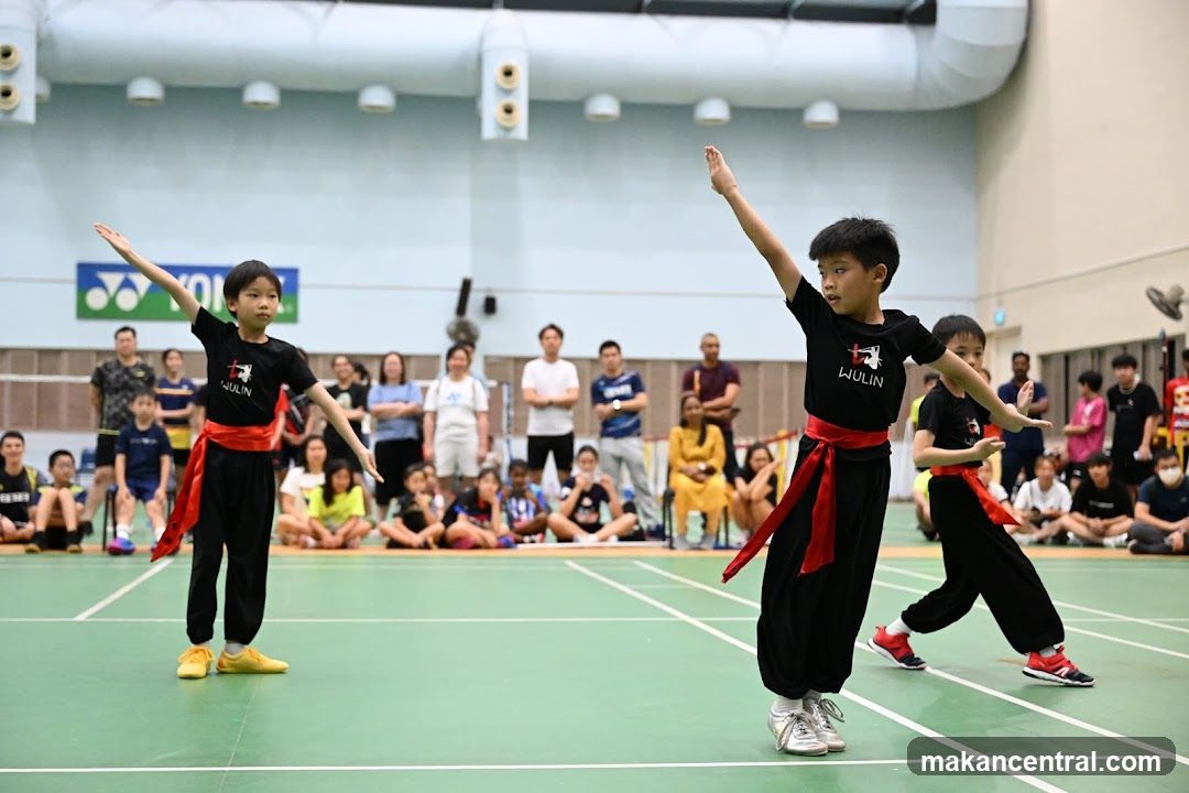 Children performing martial arts