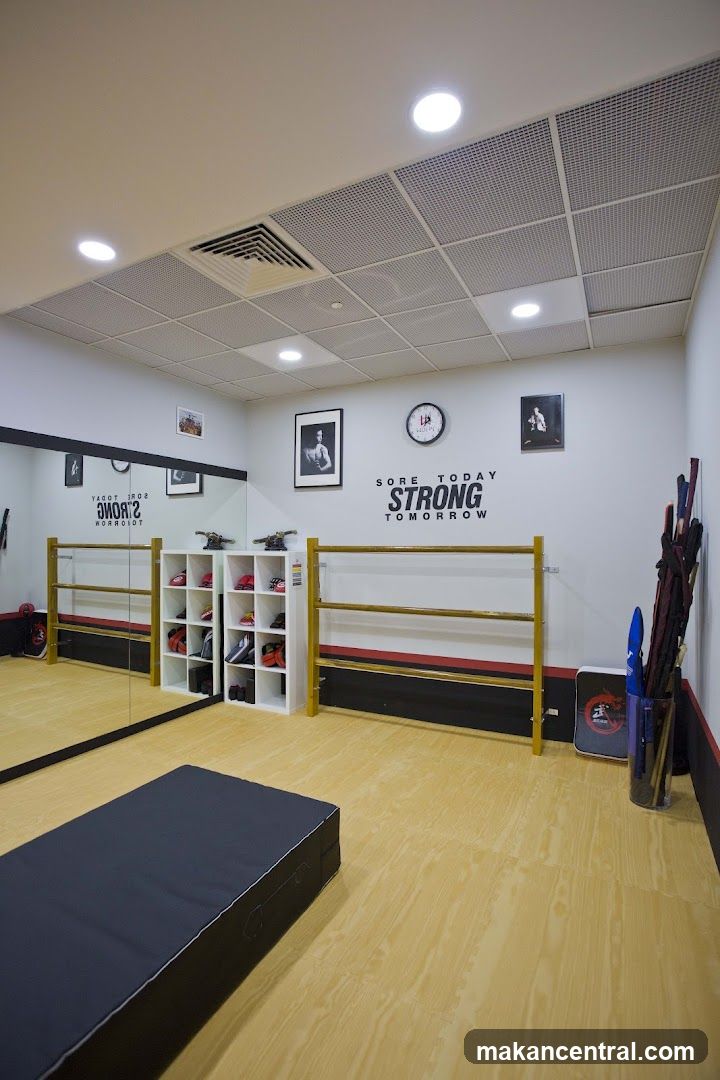Gym Interior with Motivational Decor