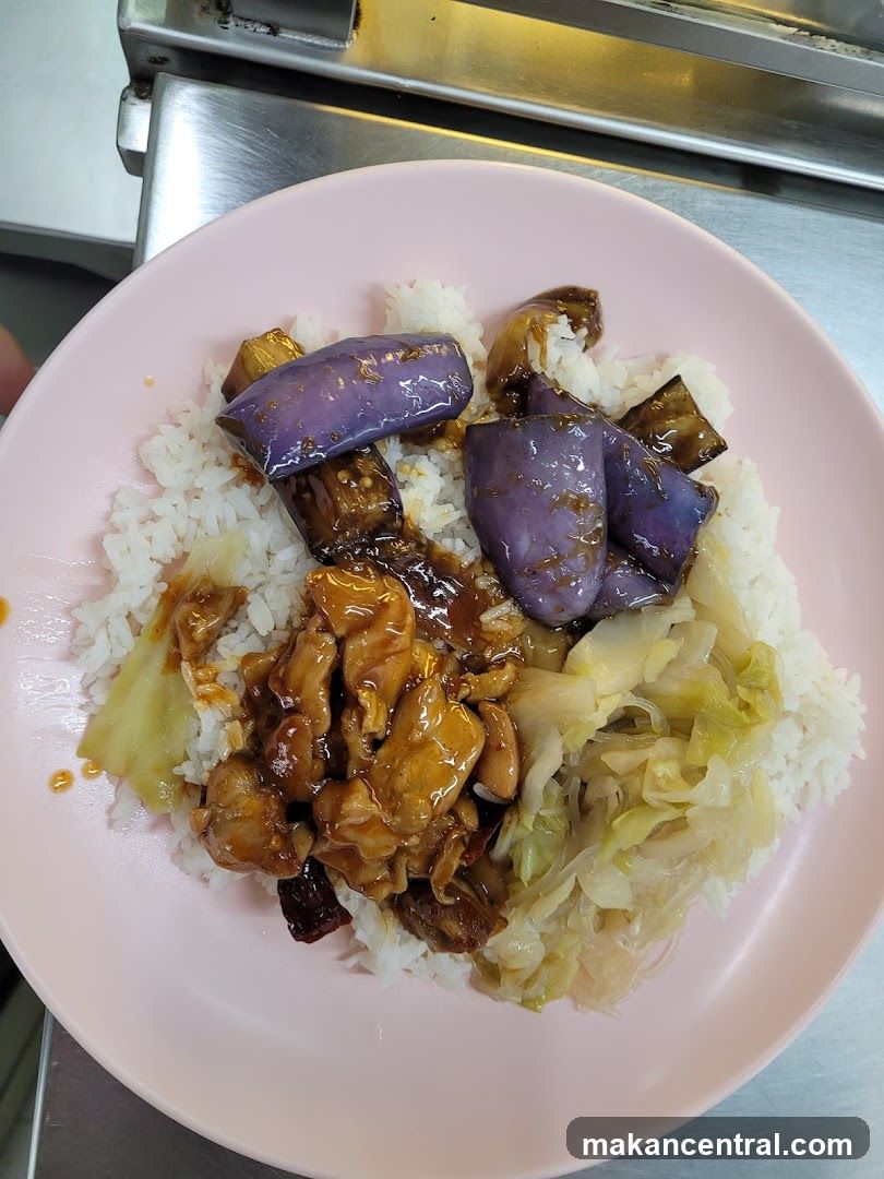 Chicken and Eggplant Rice Bowl
