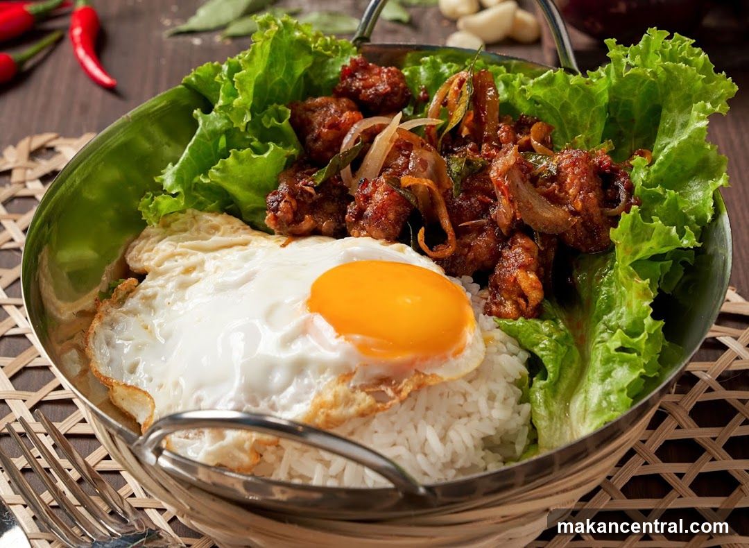 Spicy Chicken Rice Bowl with Fried Egg