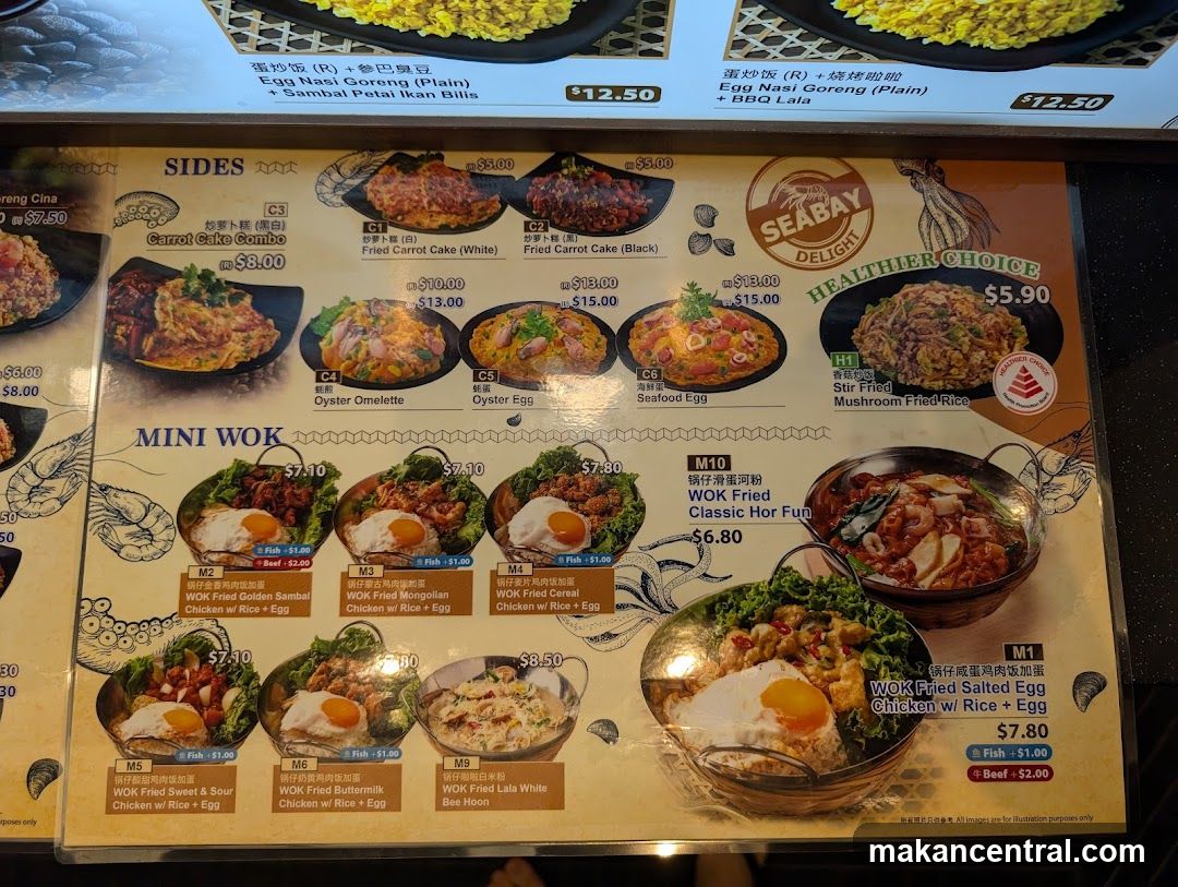 SEABAY DELIGHT Menu