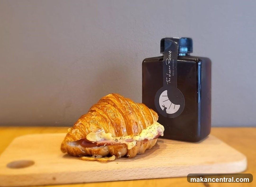 Croissant Sandwich and Drink