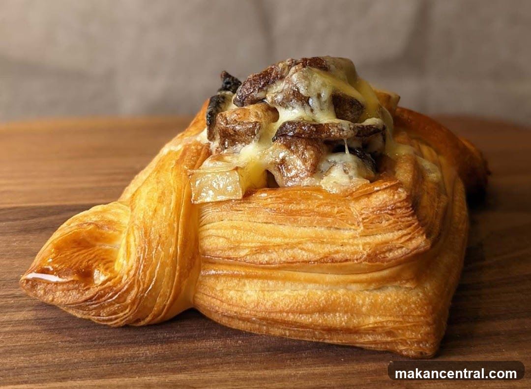 Savory Pastry with Mushrooms and Cheese