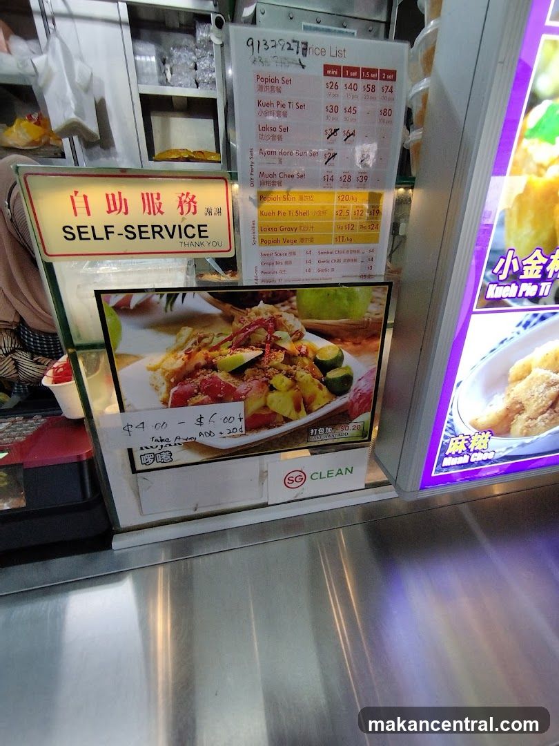 Food Stall Menu and Display