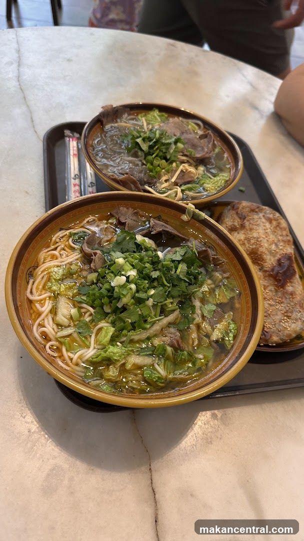 Noodle Soup and Flatbread