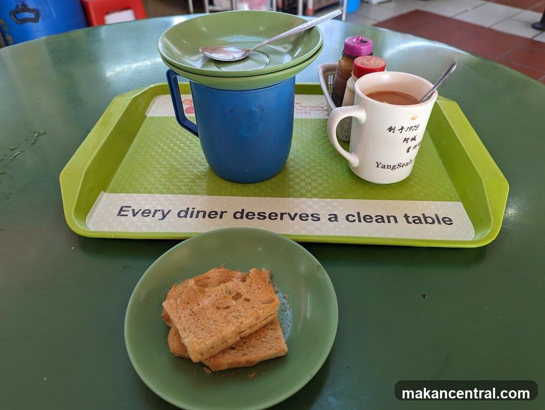 Breakfast Tray with Toast and Coffee