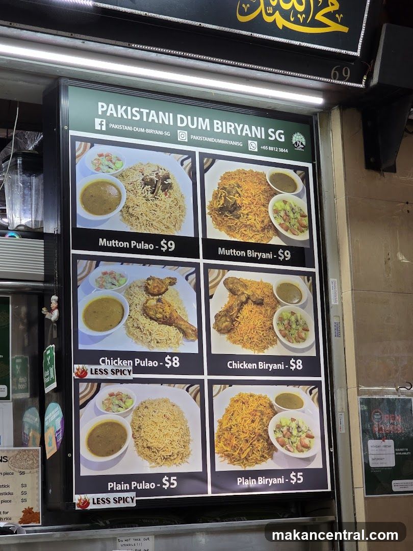 Pakistani Dum Biryani SG Menu