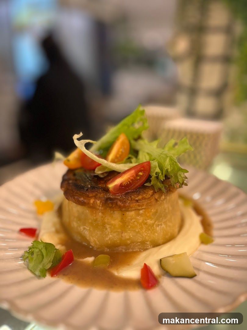 Savory Pie with Mashed Potatoes and Salad