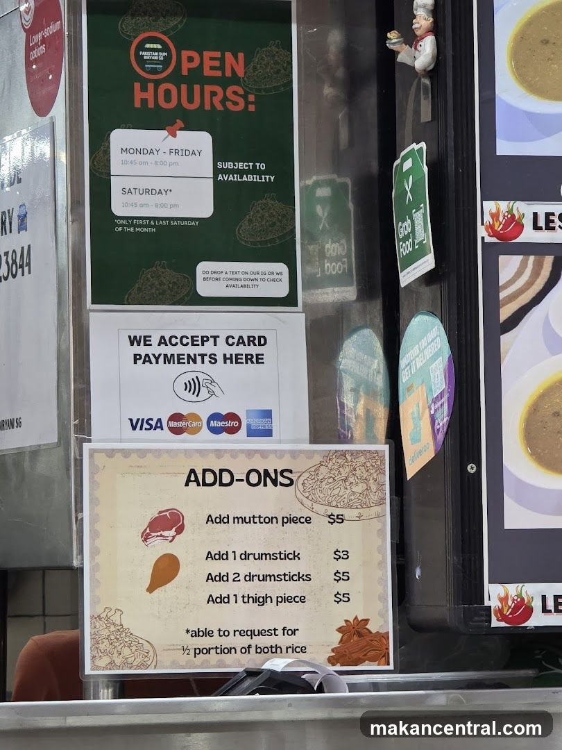 Restaurant Add-Ons and Information