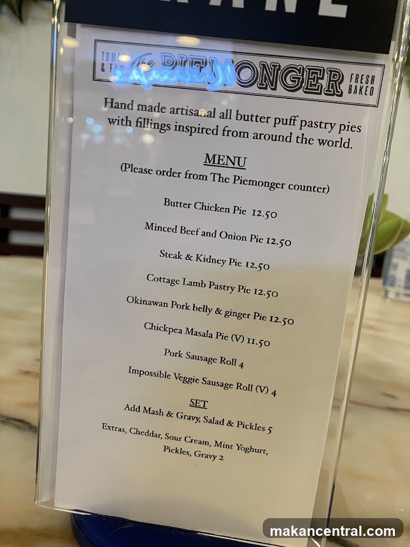 The Piemonger Menu