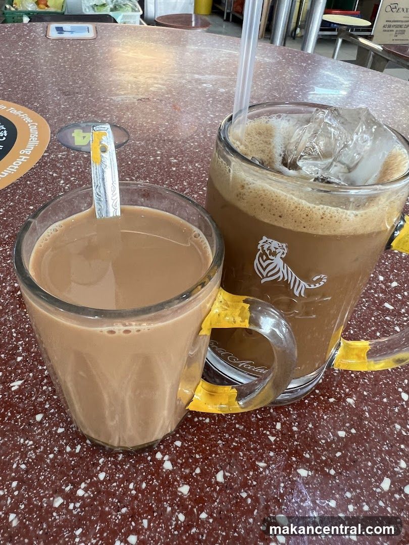 Two drinks on a table