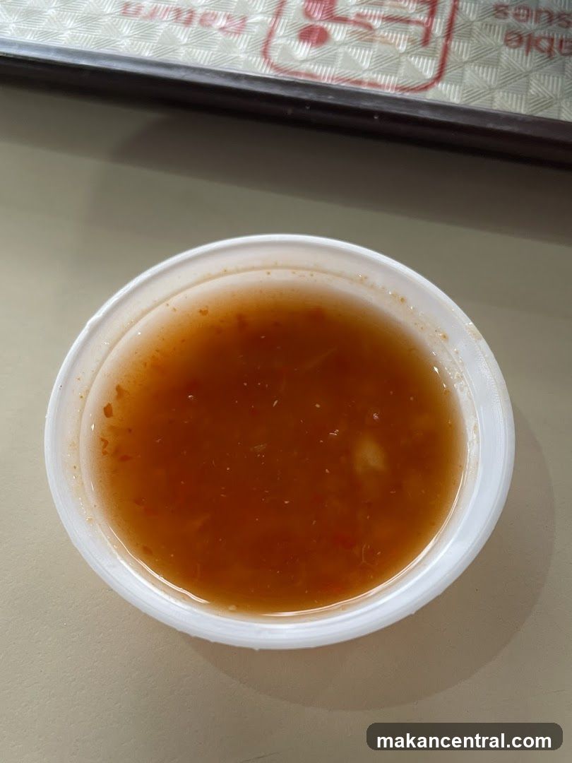 Sauce in a container