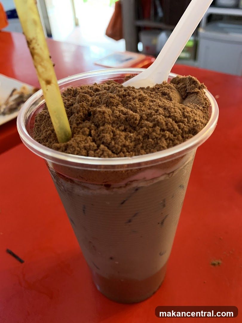 Chocolate Drink with Powder Topping