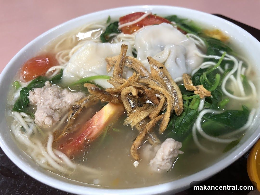 Noodle Soup with Dumplings and Anchovies
