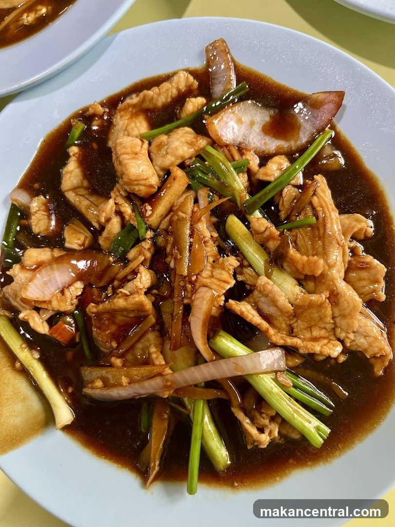 Stir-fried Pork with Scallions and Onions