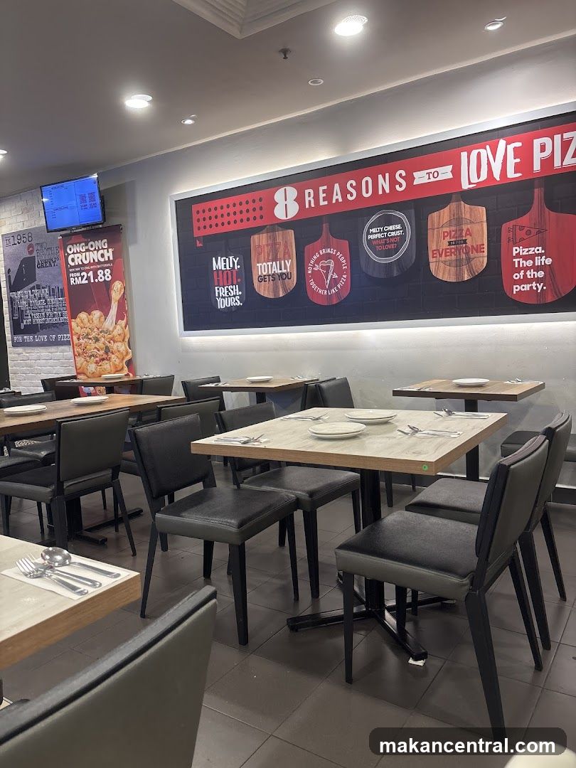 Restaurant Interior with Pizza Promotion