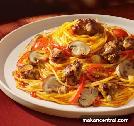Spaghetti with Meat and Vegetables