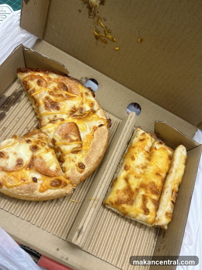 Pizza Slices and Breadsticks