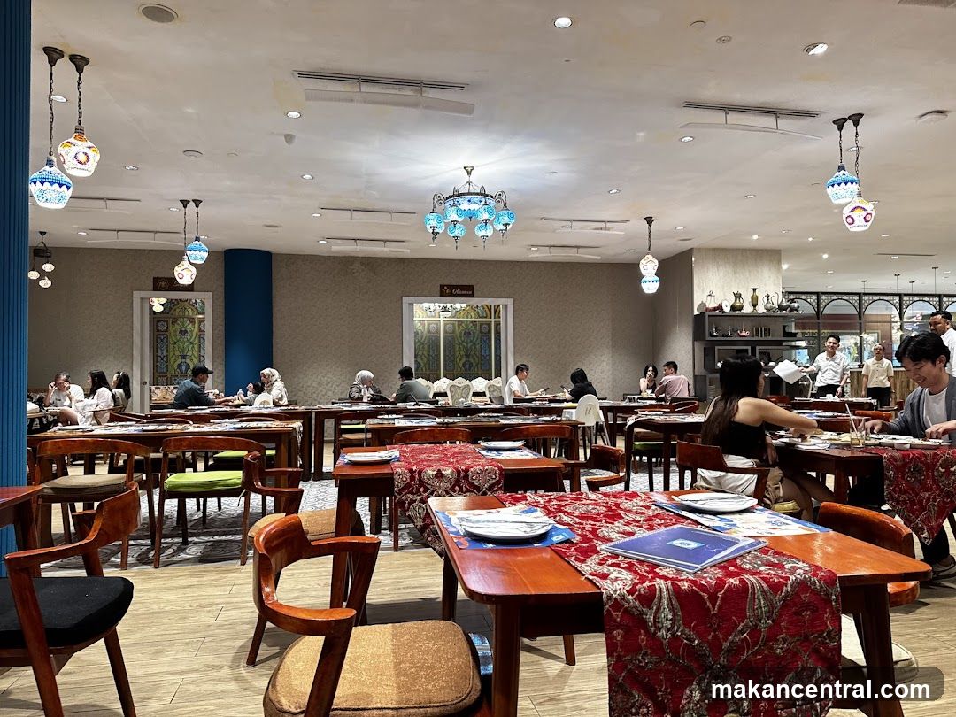 Restaurant Interior with Patrons