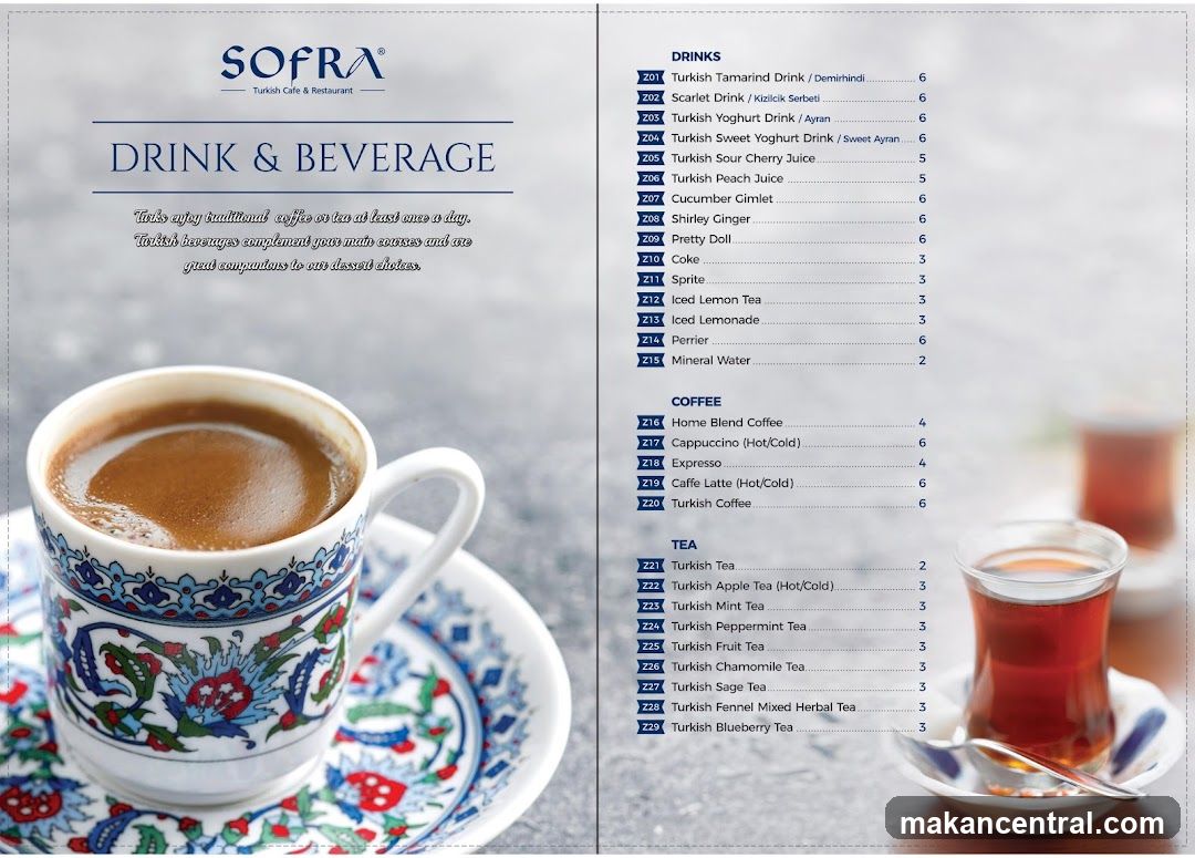 SOFRA Turkish Cafe & Restaurant Drink & Beverage