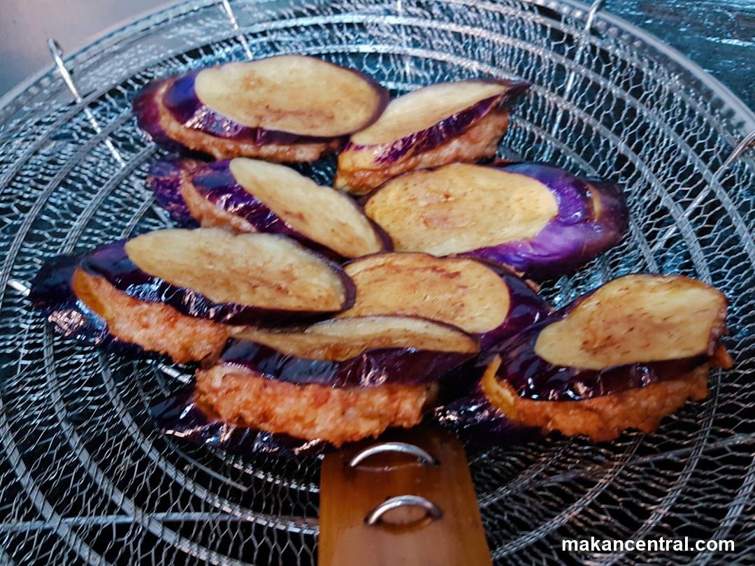 Fried Eggplant and Meat Patties