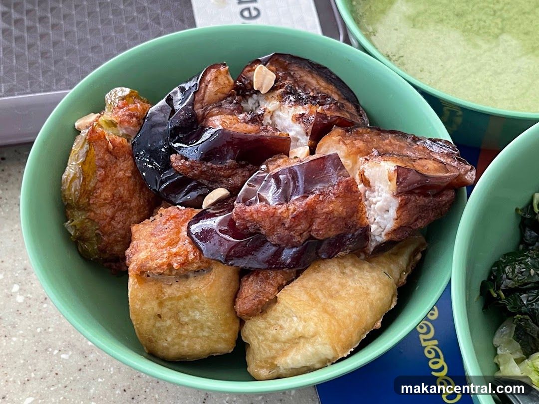Stuffed Eggplant and Tofu Dish