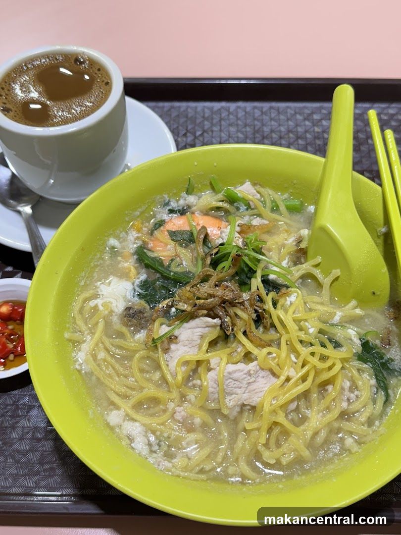 Noodle Soup with Coffee