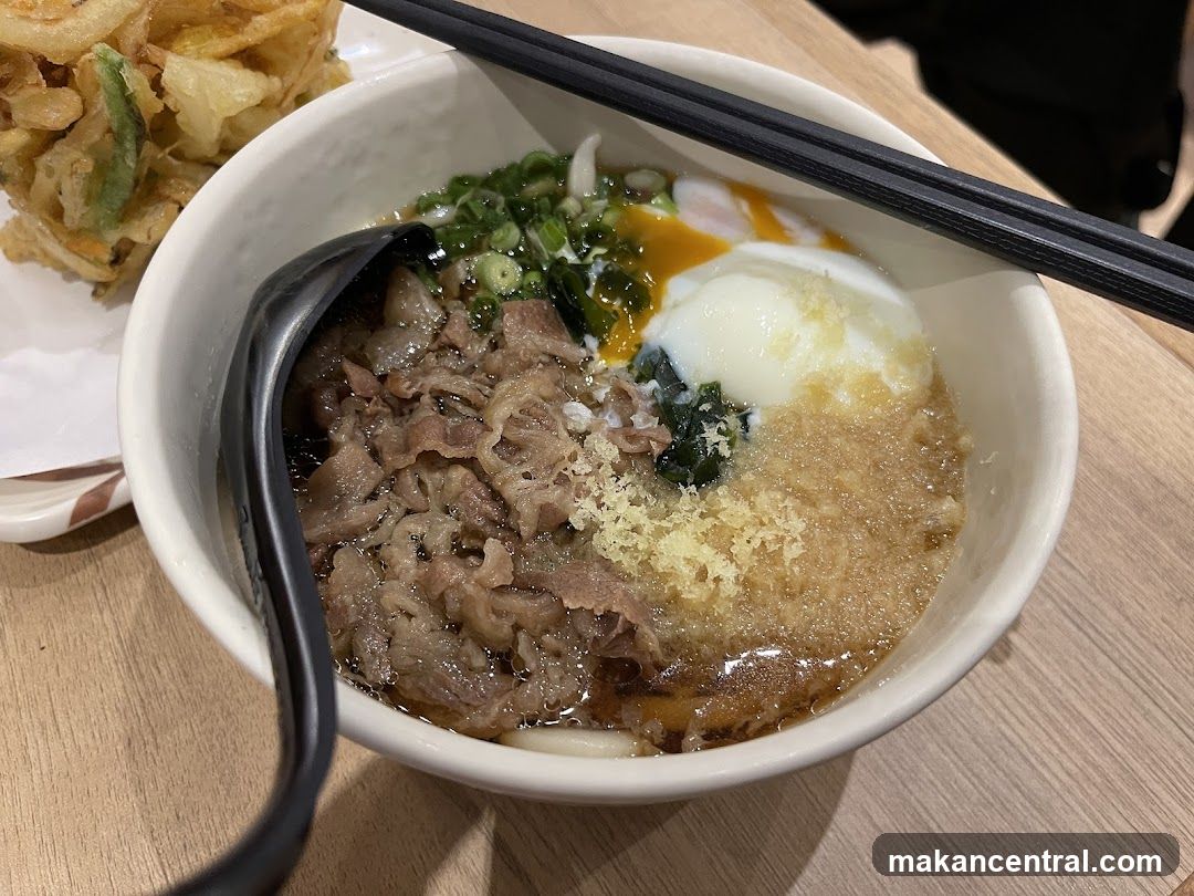 Beef Udon with Tempura