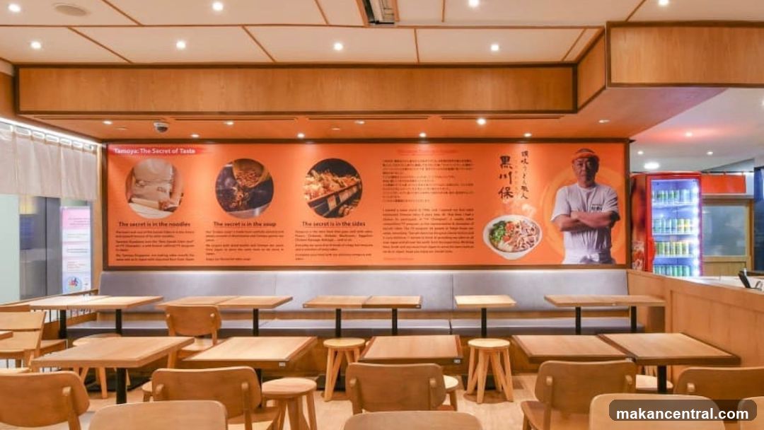 Restaurant Interior with Mural