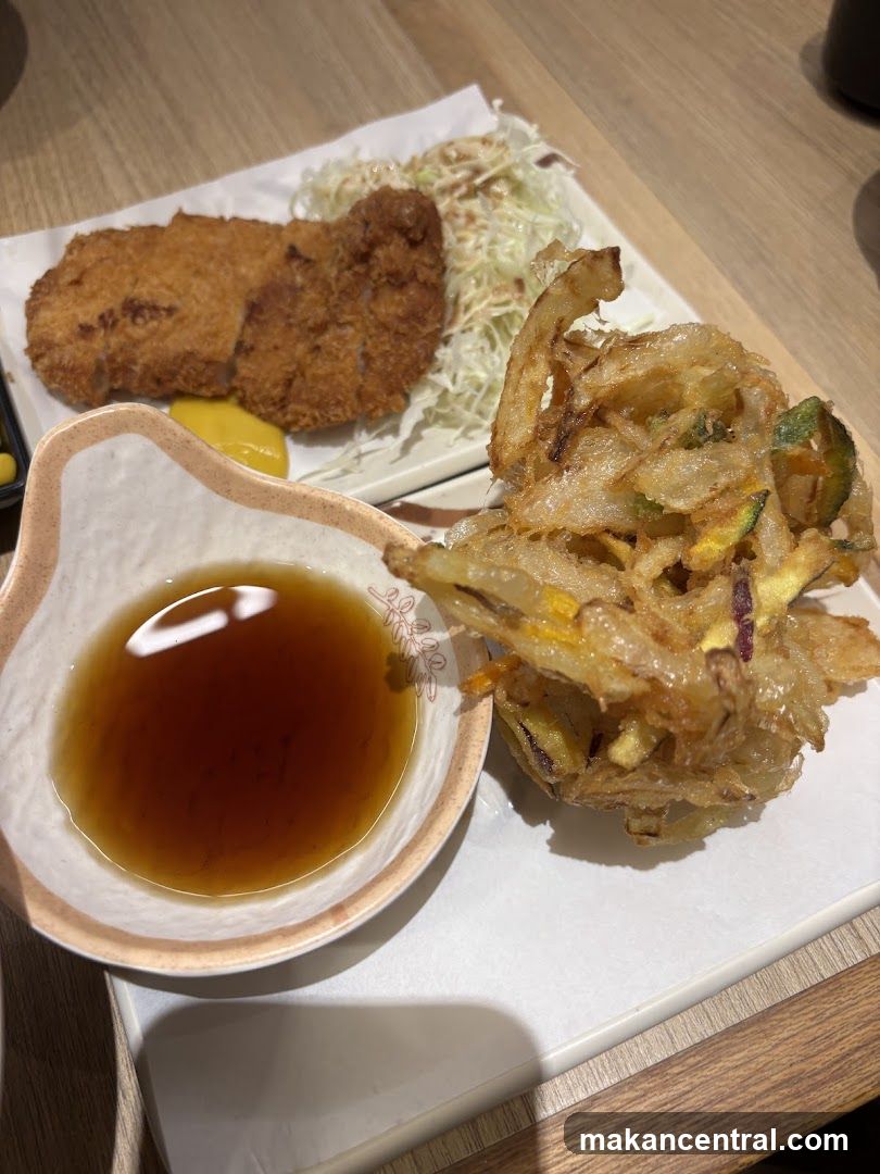 Fried Pork Cutlet with Vegetable Tempura
