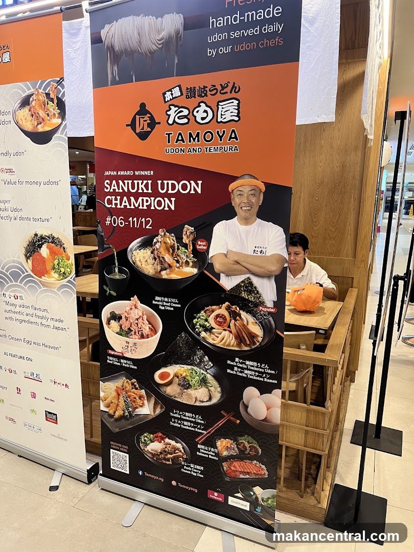 Tamoya Udon and Tempura Menu Banner