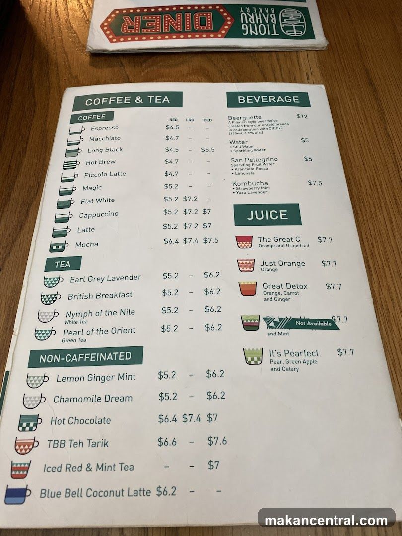 Coffee & Tea Menu