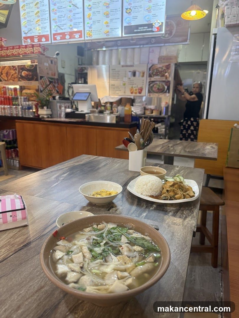 Restaurant Dining Area with Food