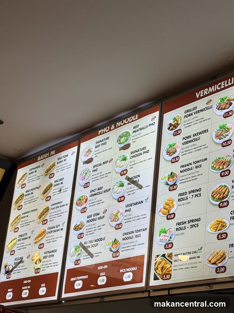 Pho & Noodle Menu