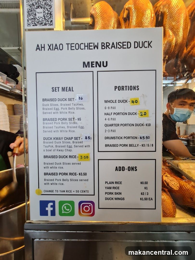 AH XIAO TEOCHEW BRAISED DUCK MENU