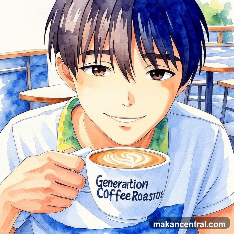 Man holding a coffee cup