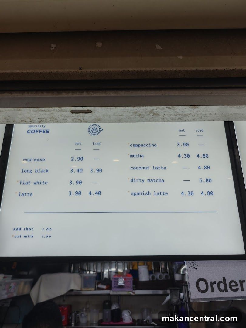 Specialty Coffee Menu