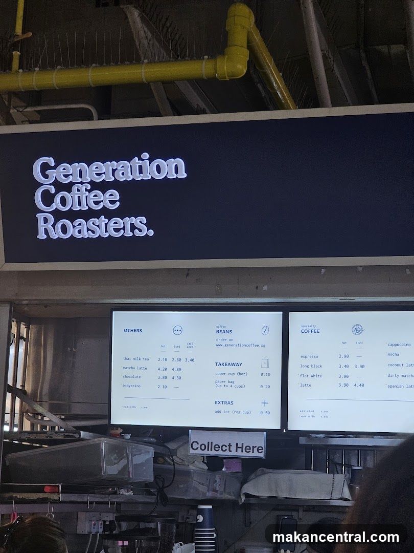 Generation Coffee Roasters Menu