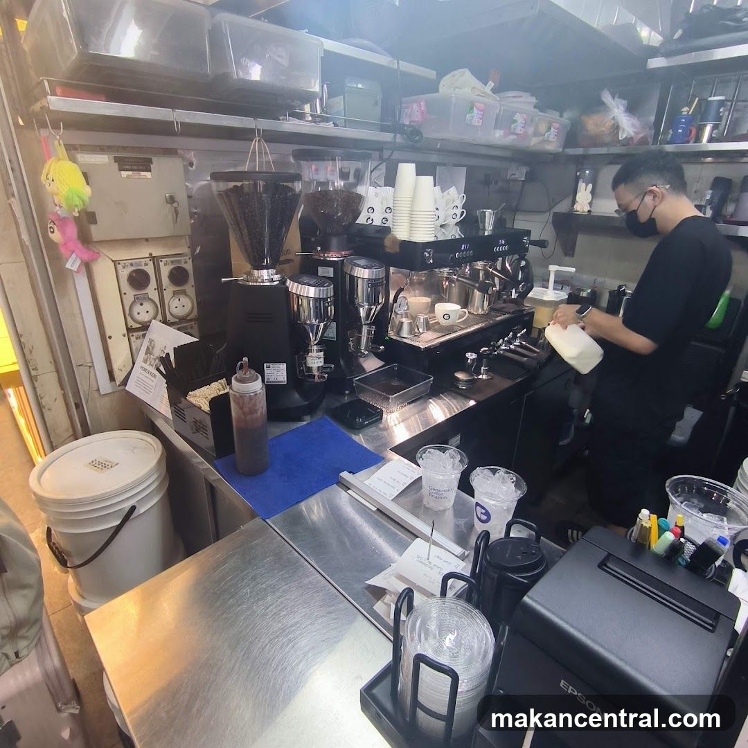Barista preparing drinks