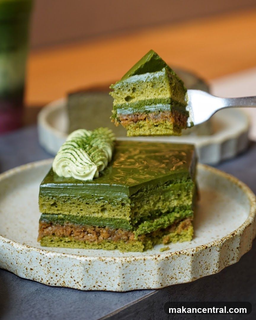 Matcha Cake Slice