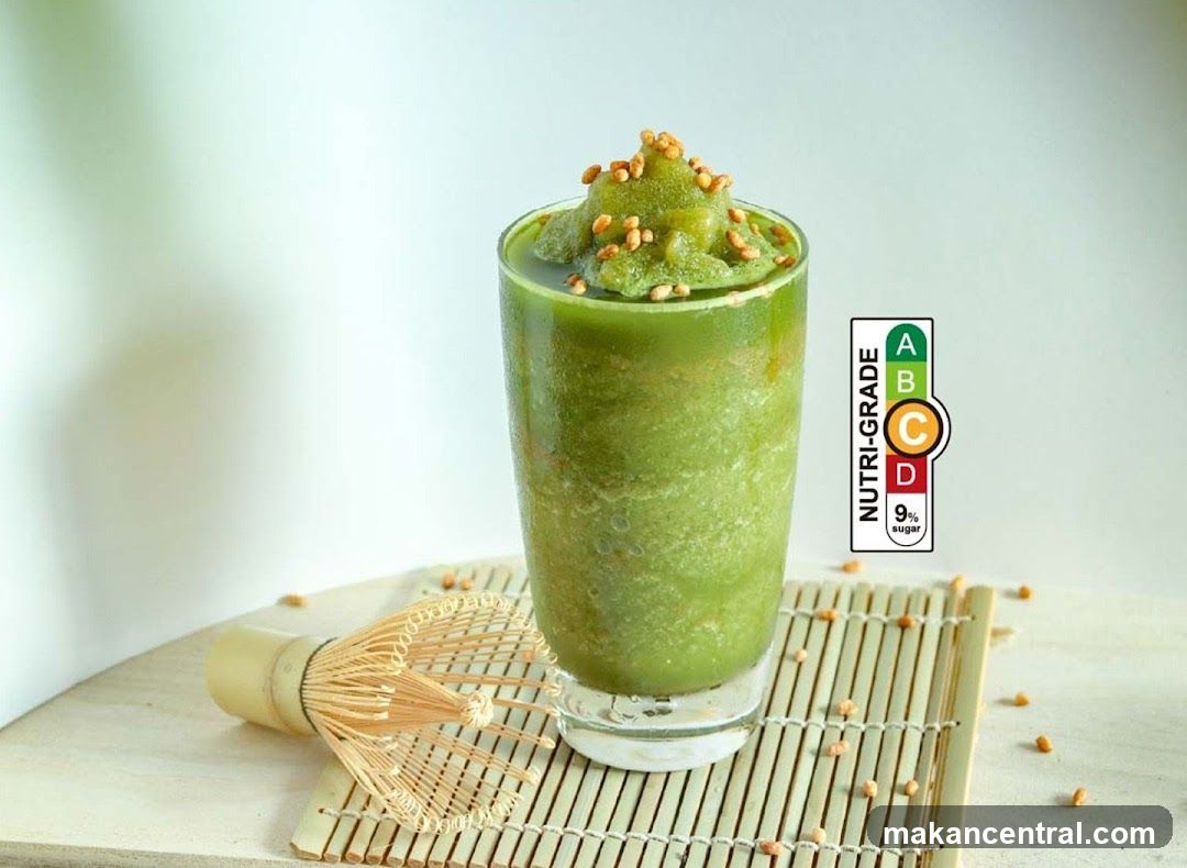 Green Smoothie with Nutri-Grade Label