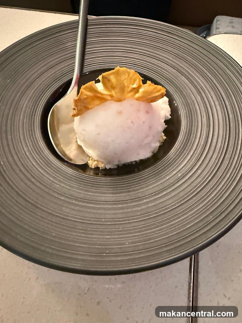 Dessert with Ice Cream and Garnish