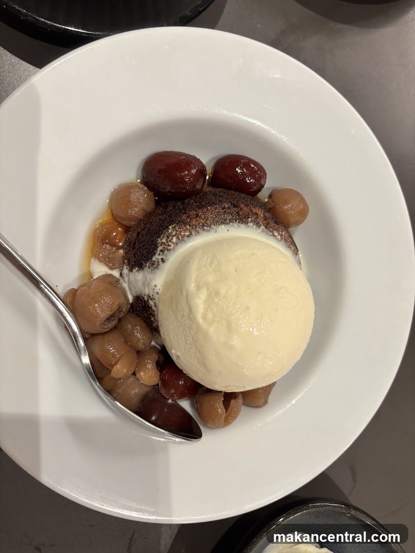 Dessert with Ice Cream and Fruit