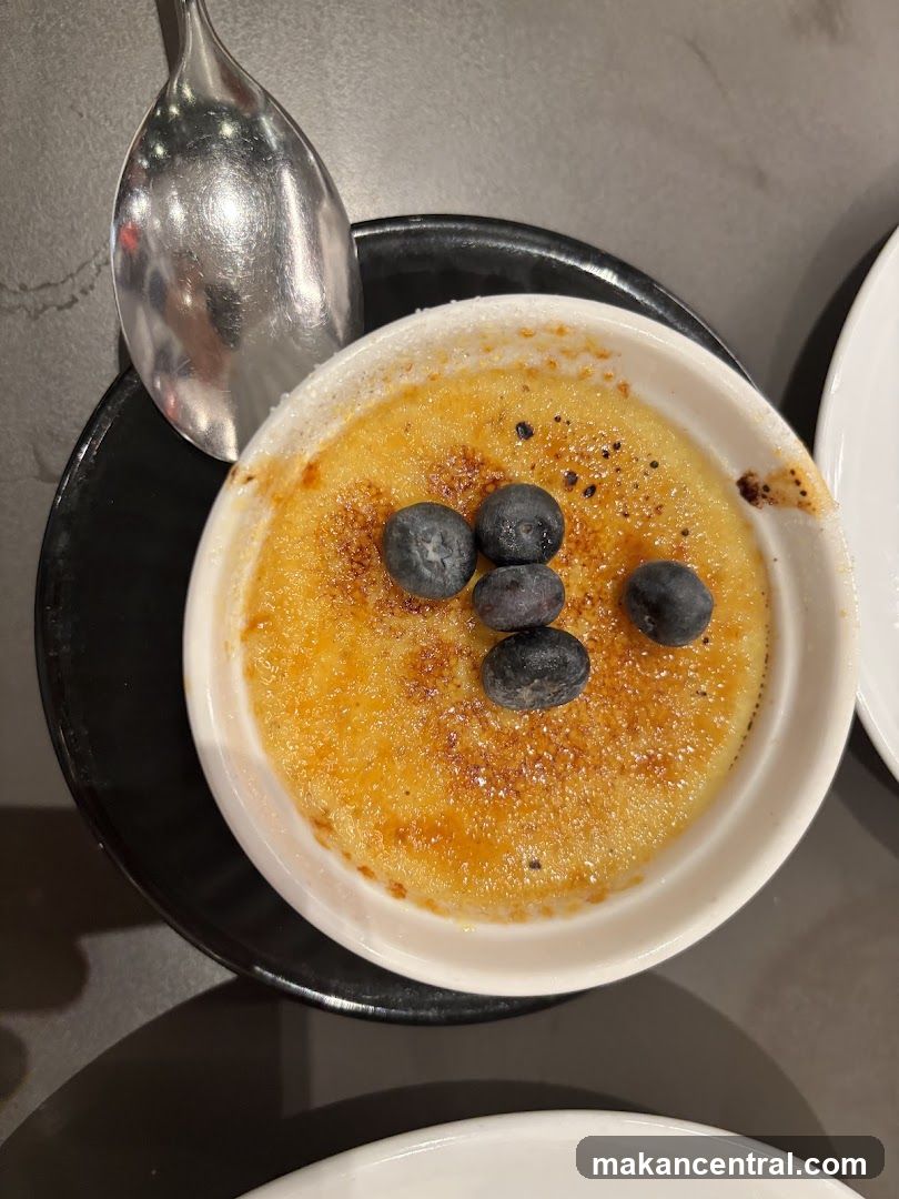 Creme Brulee with Blueberries