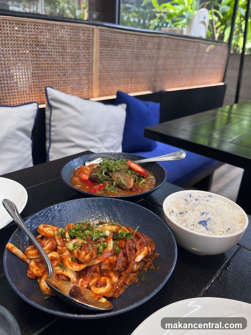 Squid and Fish Dishes with Rice