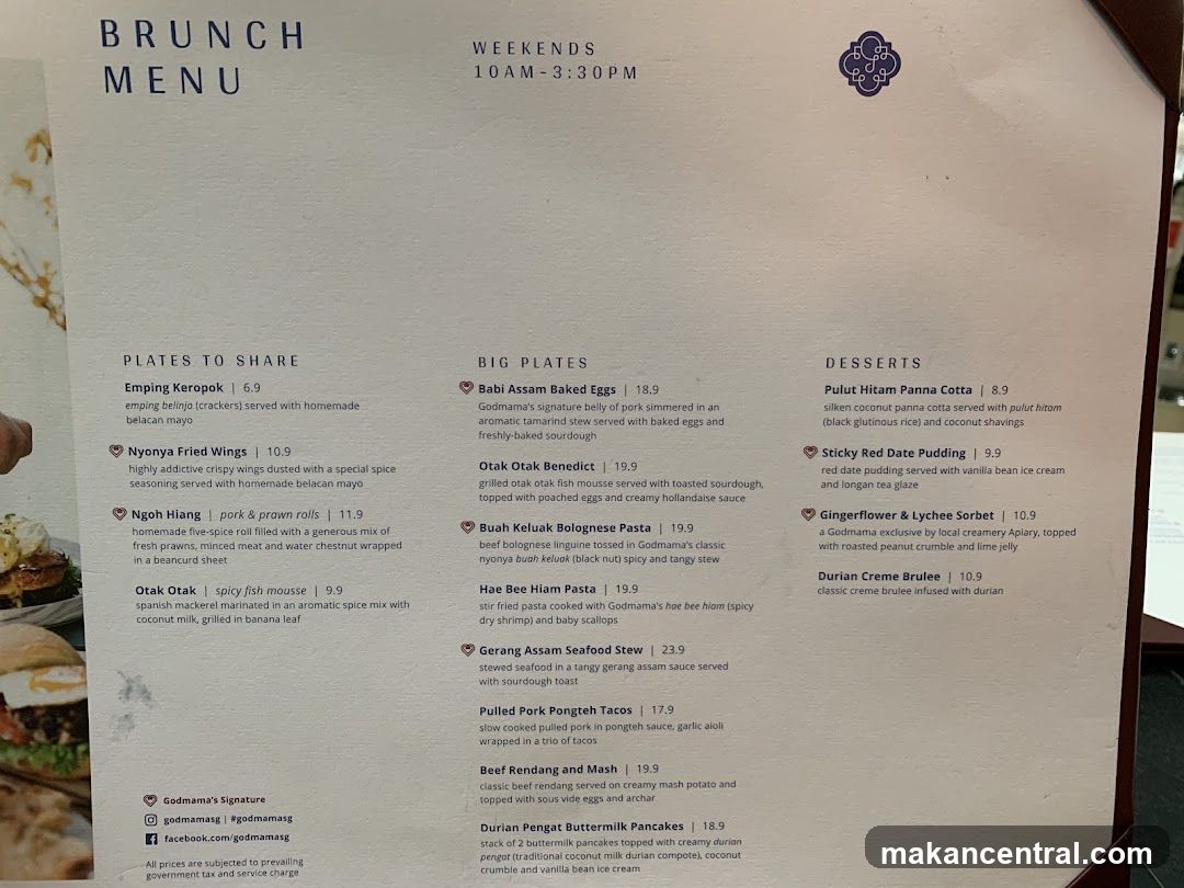 BRUNCH MENU