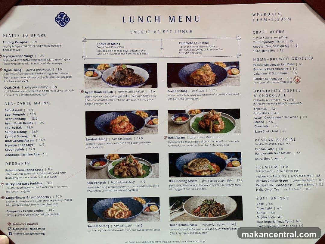 LUNCH MENU EXECUTIVE SET LUNCH
