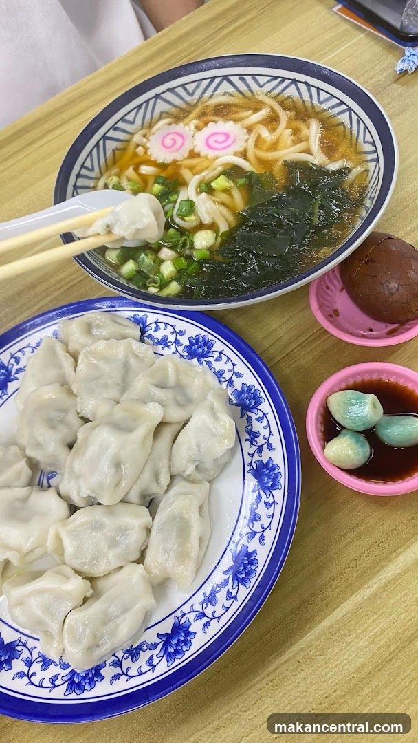 Dumplings and Udon Soup
