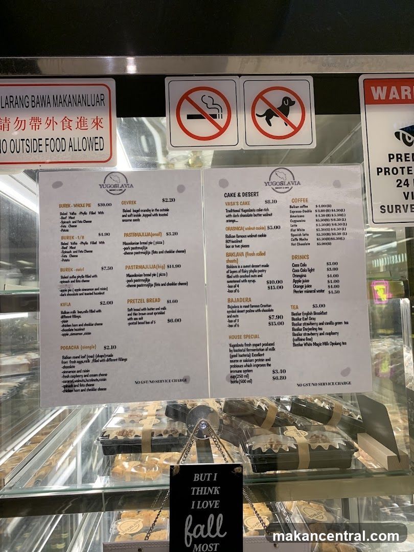 YUGOSLAVIA BAKERY & CAFE
