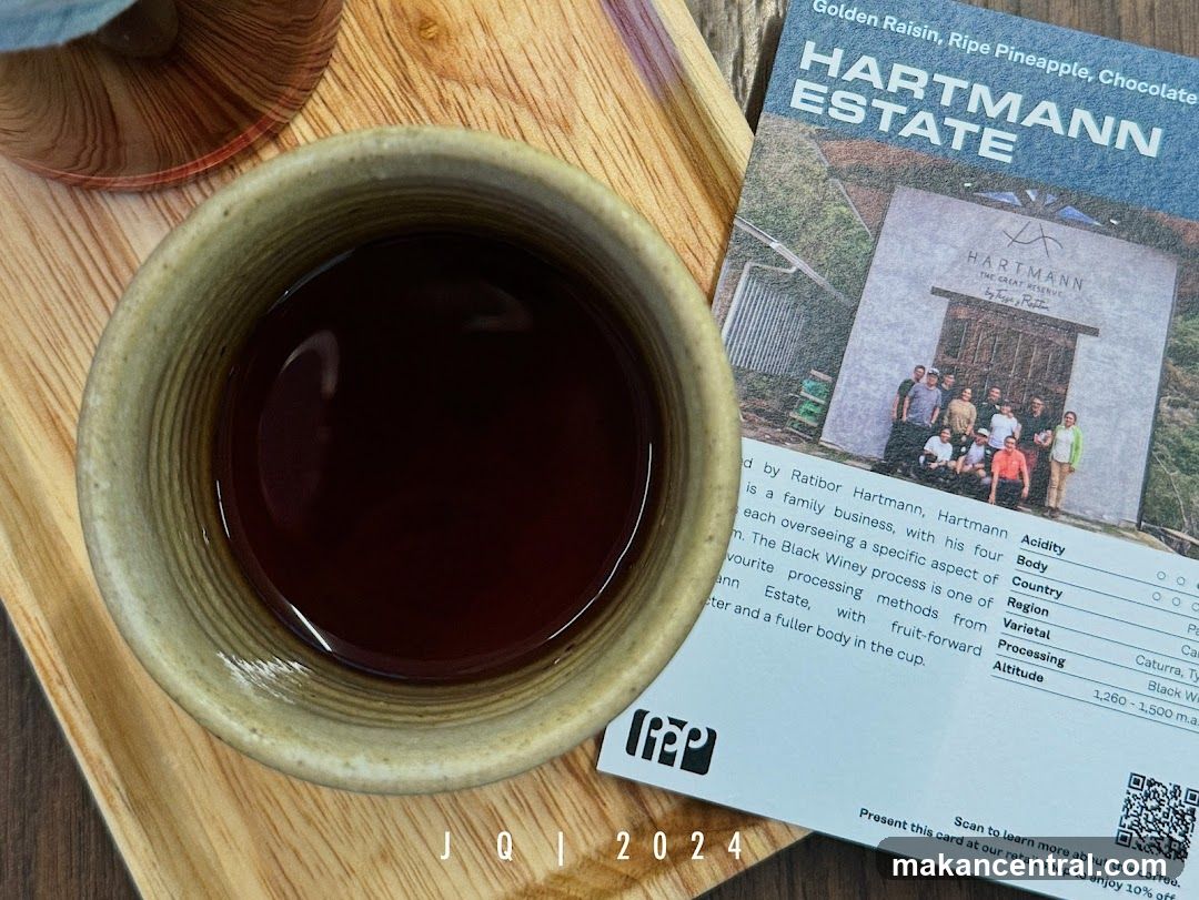 Hartmann Estate Coffee Information Card